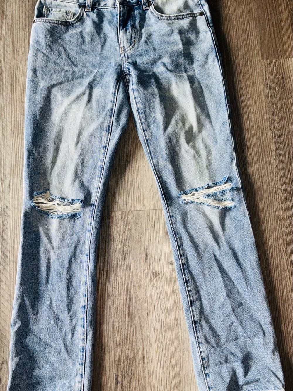CAbi Light Blue Distressed Boyfriend Jeans